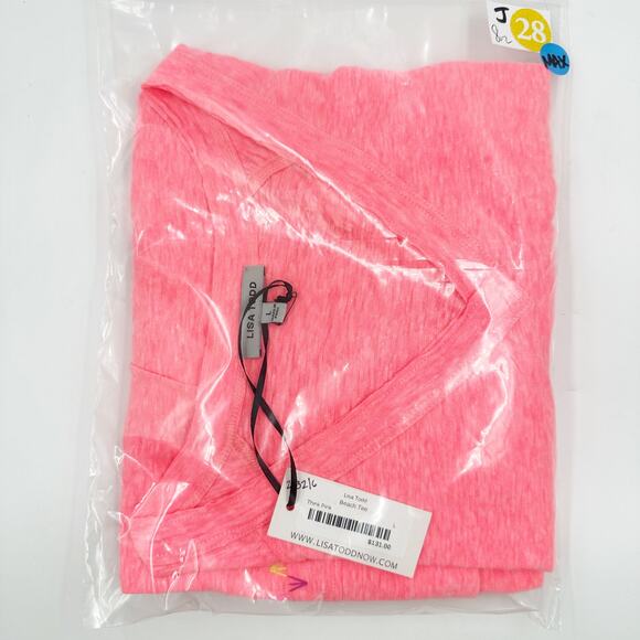 Lisa Todd Beach Tee in Think Pink Large L NEW NWT NEON - Picture 5 of 5